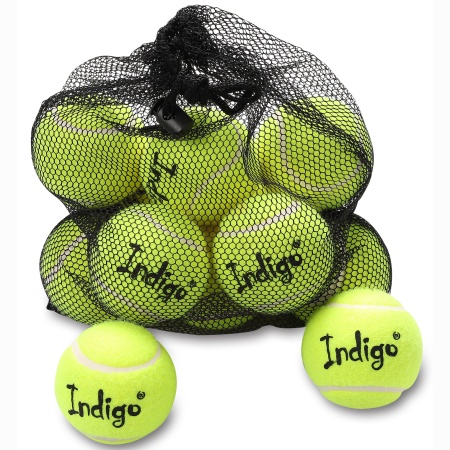 Купить Мяч для большого тенниса Indigo (12 шт в сетке) начальный уровень в Охе 